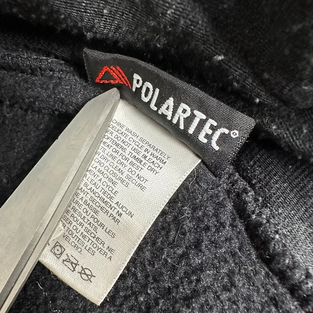 The North Face Men's M Black Full-Zip Jacket Polartec Pockets Stand-Up Collar